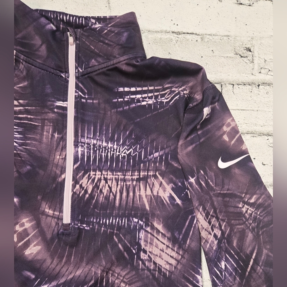 Nike Dri-FIT Half Zip Pullover Athletic Top Purple Black XL - Picture 5 of 11